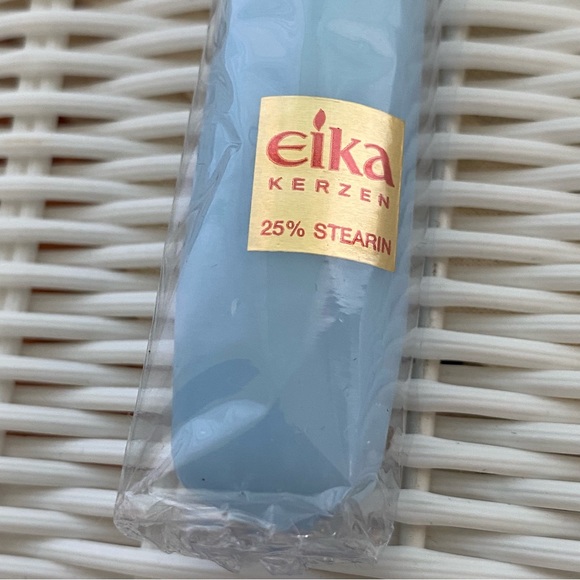 Seven Premium Ice Blue Eika Kerzen Taper Candles 25% Stearin New - Picture 4 of 14